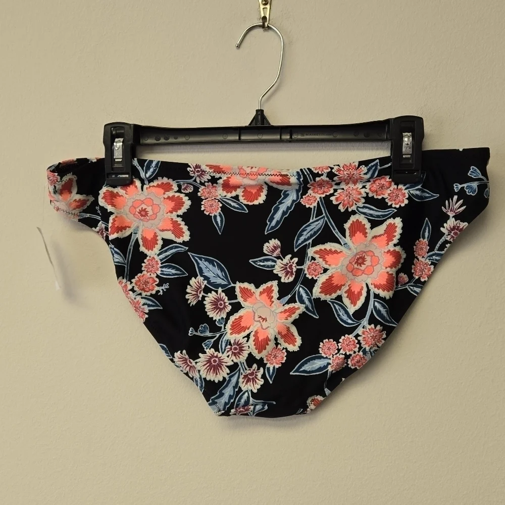 Old Navy Bikini Swim Bottom Black Floral M - Picture 4 of 7